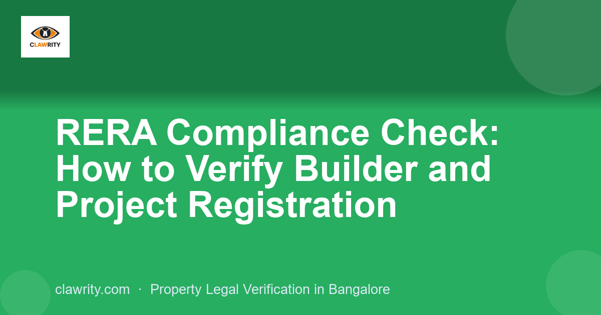 RERA Compliance Check: How to Verify Builder and Project Registration